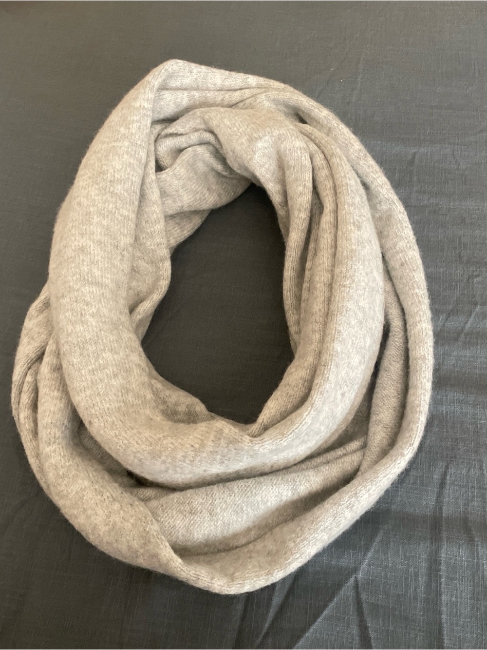 Cynthia Rowley Neutral Light Gray Infinity Scarf